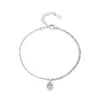 Pulsera Colgante Dinámica de Plata de Ley 925 con Forma de Gota de Agua y Pera para Mujer, Diseño de Nicho, Joyería de Mano Simple y Elegante