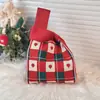 Saco de presente de Natal, caixa de presente, bolsa de tricô, saco de presente de Halloween, saco para doces de maçã de Natal, caixa de embalagem para presente