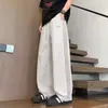 Calça casual de rua estilo americano para homens, nova calça listrada com caimento, calça esportiva larga casual solta de secagem rápida para homens