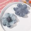 Horquilla de tela sencilla y dulce con flores grandes exageradas, accesorios para el cabello hechos a mano, venta al por mayor