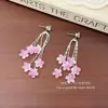 Nuevos Pendientes de Botón con Borla de Flor de Lirio del Valle Super Hada Chinos Pendientes de Diseño de Nicho Pendientes de Foto Lujo Ligero Sensación de Alta Gama