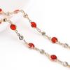 Cor de cobre puro borda que não desbota corrente de diamantes de vidro acessórios para fabricação de joias DIY pulseira colar corrente para clavícula pulseira de aço