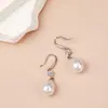 Comercio Exterior Más Vendidos Moda Personalidad Gama Alta Elegante Pendientes de Gota de Agua Perla Ovalada Nicho Pendientes de Lujo Ligero Pendientes