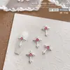 Nueva Joyería para Uñas Cruzadas Estilo Popular de Celebridad de Internet Joyería de Aleación DIY Diamante Rosa Joyería para Uñas Estilo Retro