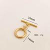 Fivela de fechamento de metal otbuckle fivela redonda brilhante 18K ouro real banhado a ouro colar pulseira DIY acessórios atacado