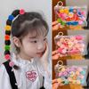 Cuerda para el cabello con bola de pelo para niños, felpa, anillo para el cabello para el pulgar, liga para la cabeza de bebé que no daña el cabello, pequeños tendones de goma, pequeña cuerda para el cabello que tira del cabello, accesorios para el cabello