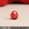 Lidai Wholesale Cuentas de Cinabrio Imperial de Alto Contenido, Separadores de los Doce Signos del Zodíaco, Cuentas Redondas, Accesorios para Manualidades, Cuentas Sueltas Hechas a Mano