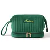 Nova Bolsa de Maquiagem Fashion, Grande Capacidade, Bolsa Portátil para Armazenamento de Cosméticos, Necessaire de Viagem de Camada Dupla