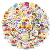 Compra Directa Transfronteriza de 56 Pegatinas de Graffiti de Pastel Arcoíris, Pegatinas Decorativas para Sobres de Regalo de Cumpleaños, Lote de Amazon Temu