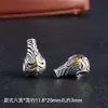 Cabeza Budista de Tres Caras con Combinación de Colores Dorado y Plateado Mantra de Seis Caracteres Integrado Accesorio de Tres Caras Aleación Tres Caras Estilo Tibetano