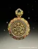 Collar Colgante Brújula de Ocho Tesoros Giratoria Chapado en Oro Imitación Vietnamita para Mujer, Cadena de Suéter Colgante de Disco Hueco Venta al por Mayor