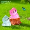 Micro-Paisagismo Produto Novo Criativo Gatinho de Cabeça Inclinada Luminoso Acessórios de Decoração DIY para Jardinagem Paisagismo Mini Enfeites Pequenos