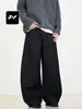 Calça Wide Leg Yongfang American Scimitar para Homens e Mulheres, Roupa de Trabalho de Alta Qualidade Retrô, Plissada, Solta, Efeito Emagrecedor, Calça Casual com Corte Pera