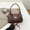 Bolsa Feminina Transfronteiriça 2025 Nova Bolsa de Palha Portátil Bolsa de Ombro Feminina Simples Bolsa Transversal com Corrente Bolsa Pequena com Textura