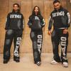 AliExpress comercio exterior Europa y Estados Unidos retro hacer viejo estilo sudadera personalidad estampado de letras suéter para hombre y mujer pantalones al por mayor