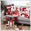 Funda de almohada Ambiente Navideño Amazon Papá Noel Estampado para el Hogar Funda para Sofá Funda de almohada Navideña de Lino