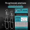Pino giratório reforçado estilo americano, alta velocidade, oito anéis, embalagem azul, pino luya, acessórios de pesca a granel