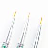 Paquete de 3 Pinceles de Línea para Nail Art Cola de Pez Transparente Púrpura Verde Rosa Herramientas para Nail Art Transfronterizo