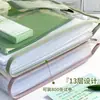 Bolsa tipo acordeón portátil A4 Color Morandi para Estudiantes de Secundaria, Bolsa de Almacenamiento de Exámenes de Gran Capacidad, Carpeta de Almacenamiento de Archivos Clasificados Multicapa