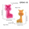 Nuevo molde de silicona de simulación de un lindo animalito dinosaurio, jirafa, rana, molde para velas de dulces y pasteles