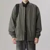 Jaqueta Masculina Primavera Adolescente Tendência Versátil Gola Baseball Design Retrô Popular Solta Top