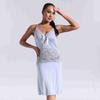 Pijama Nuevo de Mujer Primavera/Verano 2026 Exportación Ribete de Encaje de Rayón para Mujer Camisola de Color Sólido Camisón Venta al por Mayor Transfronteriza