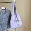 Bolso Nuevo con Estampado de Letras 2026 para Mujer, Bolso de Hombro de Nylon de Gran Capacidad, Bolso Tote con Cordón Casual y Versátil para el Trabajo