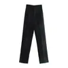 Moda europea y americana simple Joker color liso holgado casual temperamento pantalones rectos cintura alta temperamento pantalones largos colgantes venta al por mayor