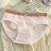 Roupa íntima para mulheres, algodão puro, antibacteriana, sem marca, estilo coreano estudantil, cintura média, tamanho grande, antibacteriana, calcinhas 100% algodão para meninas