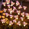 Luces decorativas LED de energía solar para enchufar, luciérnaga brillante, hongo, mariposa, impermeables para exteriores, jardín, patio, balcón, atmósfera