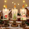 Linterna de Agua Navideña Vela Creativa Lámpara de Cristal Linterna de Viento Decoraciones Navideñas Nieve Cayendo Dibujos Animados Adornos Navideños Luces