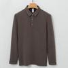 Suéter de Cachemira Solapa Camiseta Seda Modal Camisa Cálida Cuello para Hombre Manga Larga Otoño e Invierno Terciopelo Polo para Hombre