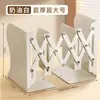 Soporte Metálico Retráctil para Libros con Portalápices para Estudiantes de Secundaria, Soporte Fijo para Libros, Estantería, Almacenamiento Vertical de Libros de Escritorio