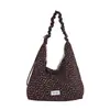 Nova bolsa de ombro estilo coreano com estampa de estrelas e flores 2026, grande capacidade, bolsa tote plissada, casual e versátil para uso diário e para ir ao trabalho