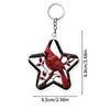 Nuevo llavero acrílico de pájaros enamorados 2D transfronterizo, en stock para venta al por mayor, colgante para mochila de estudiante de pentagrama de anime