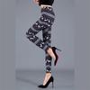 Leggings de cintura alta estampadas para o Natal, moda europeia e americana, mais vendidas internacionalmente, outono e inverno, novas calças curtas elásticas com elevação do quadril