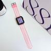 Aplicável ao Apple watch87654 geração HD transparente pino fivela TPU pulseira relógio iwatch S9 pulseira esportiva