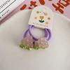 Paquete de 2 tarjetas con adorables anillos de pelo de animales para niños, suaves, muy elásticos, sin dañar el cabello, color gelatina, cuerda para atar para bebés.