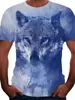 Camiseta de Verano para Hombre Estilo Europeo y Americano Transfronteriza Estampado Digital 3D Casual Versátil para Jóvenes Cuello Redondo Tendencia