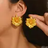 Brincos Estilo Europeu Modernos Geométricos Flores Florais Metal Design Brincos de Tarraxa Nicho Joias de Orelha de Ponta Versátil