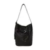 Bolsa Saco Portátil com Acabamento de Luxo, Bolsa Feminina com Padrão Trançado de Luxo Leve, Bolsa de Grande Capacidade, Bolsa de Ombro/Axila Feminina para o Dia a Dia
