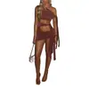 Vestuário Feminino para Comércio Exterior Europeu e Americano 2026, Novos Vestidos de Verão Transfronteiriços, Conjunto de Vestido Curto Bodycon Sexy e Fashionável de Um Ombro