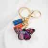 Nuevo Colgante de Insecto de Simulación de Goteo de Aceite Tendencia Transfronteriza Llavero Colgante de Mariposa Personalizado Bolso Llavero Metálico