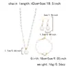 Set de Collares Nuevo Transfronterizo, Lujo Accesible, Elegante Set de Tres Piezas de Trébol de la Suerte con Perlas para Mujer, Versátil y Exquisito