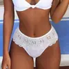 Nova calcinha feminina com acabamento em renda, cor sólida, respirável, sexy, calcinha mais vendida transfronteiriça