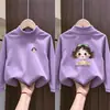 Camiseta Térmica Base para Niñas de Felpa Cepillada Interna Estilo Otoño/Invierno para Niños Medianos y Mayores Cuello Semi Alto Manga Larga Nueva Colección Otoño/Invierno