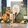 Nuevos Adornos de Apoyos para Boda Abanico Semicircular Plegable Nicho Decoración de Bienvenida para Boda Arreglo de Escenario Estilo Nanyang