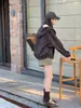 Colección de otoño 2026 de moda al por mayor: chaqueta con capucha casual única y elegante, sudadera versátil y sencilla para mujer