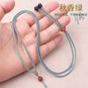 Corda de pendurar Ruyi elegante ajustável para homens e mulheres, fivela de ouro corajosa para paz, pingente de texto para colar, atacado