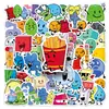 50 Adesivos do Bfdi para uma Batalha de Ilha dos Sonhos, Animação Criativa e Legal, Adesivos Transfronteiriços para Celular de Skate Geladeira